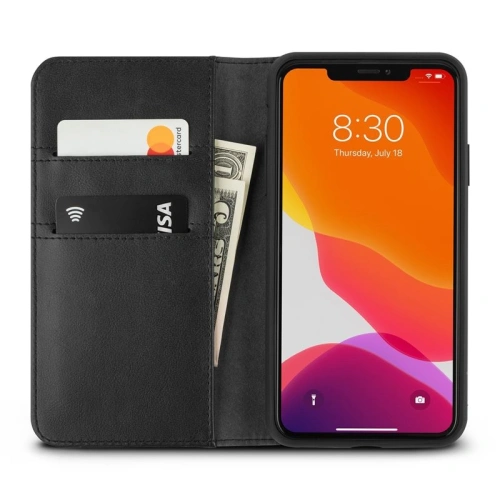 Kup Etui Moshi Overture 2w1 Apple iPhone 11 Pro Max z kieszeniami na karty + stand up (system SnapTo) (Charcoal Black) - MOSH047BLK - {ean13} - Sklep Home Screen