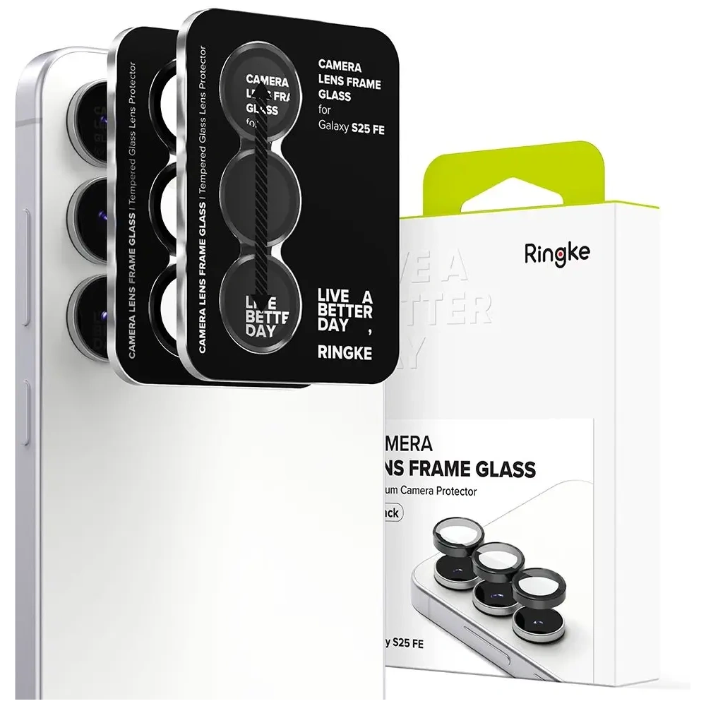 Osłona aparatu Ringke Camera Frame Protector do Samsung Galaxy S25 FE Black [2 PACK]