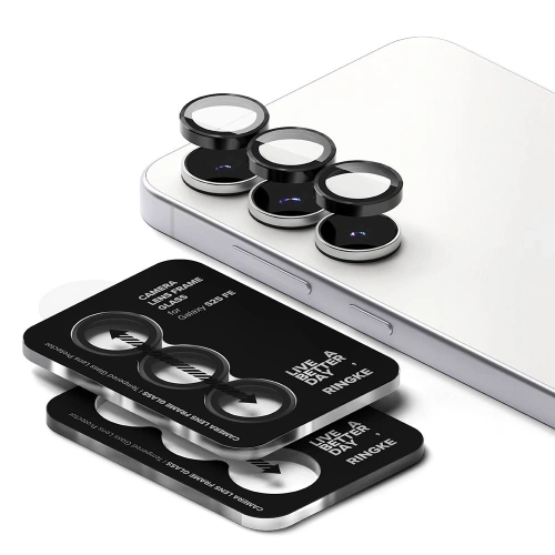 Osłona aparatu Ringke Camera Frame Protector do Samsung Galaxy S25 FE Black [2 PACK]