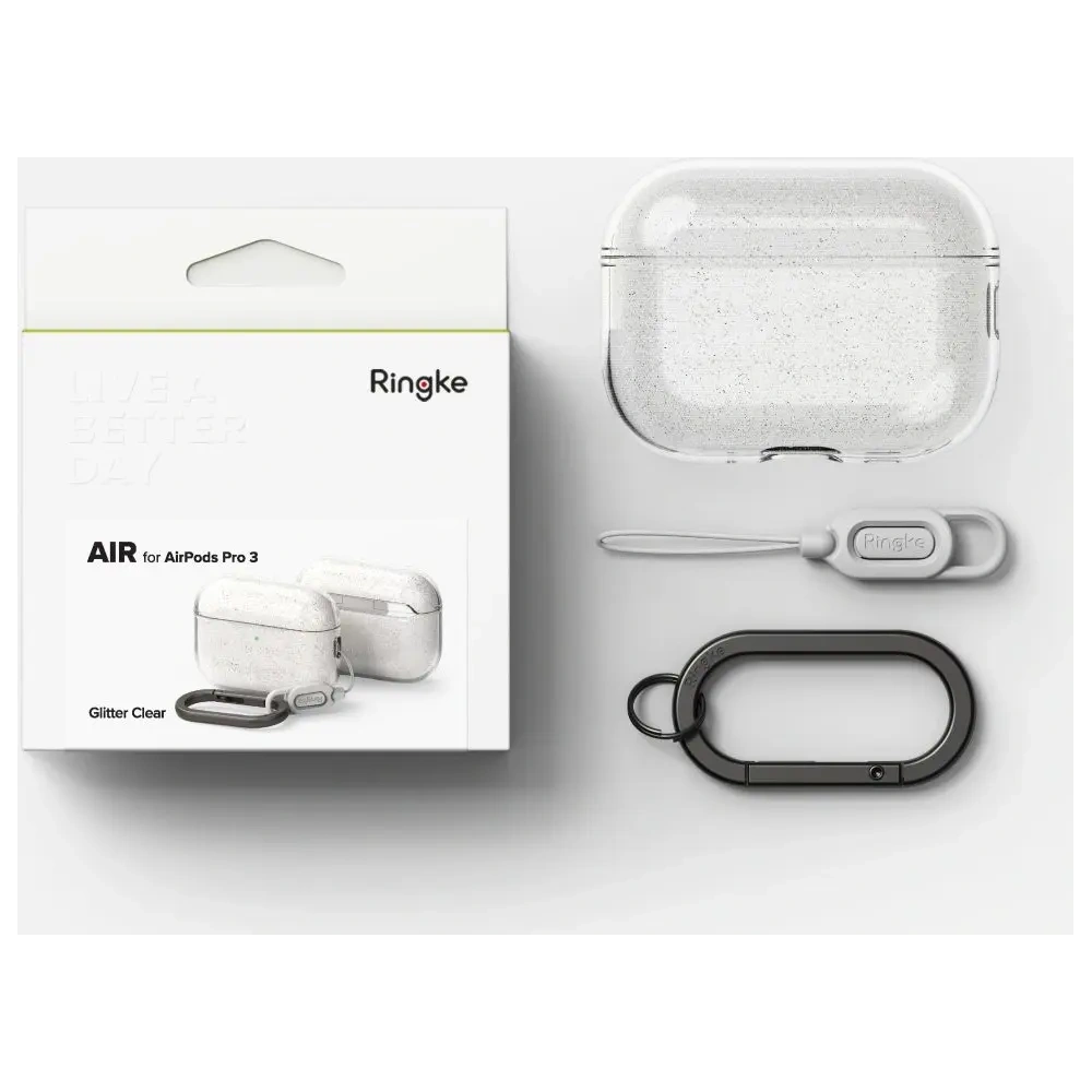 Etui Ringke Air do Apple AirPods Pro 3 Glitter Clear