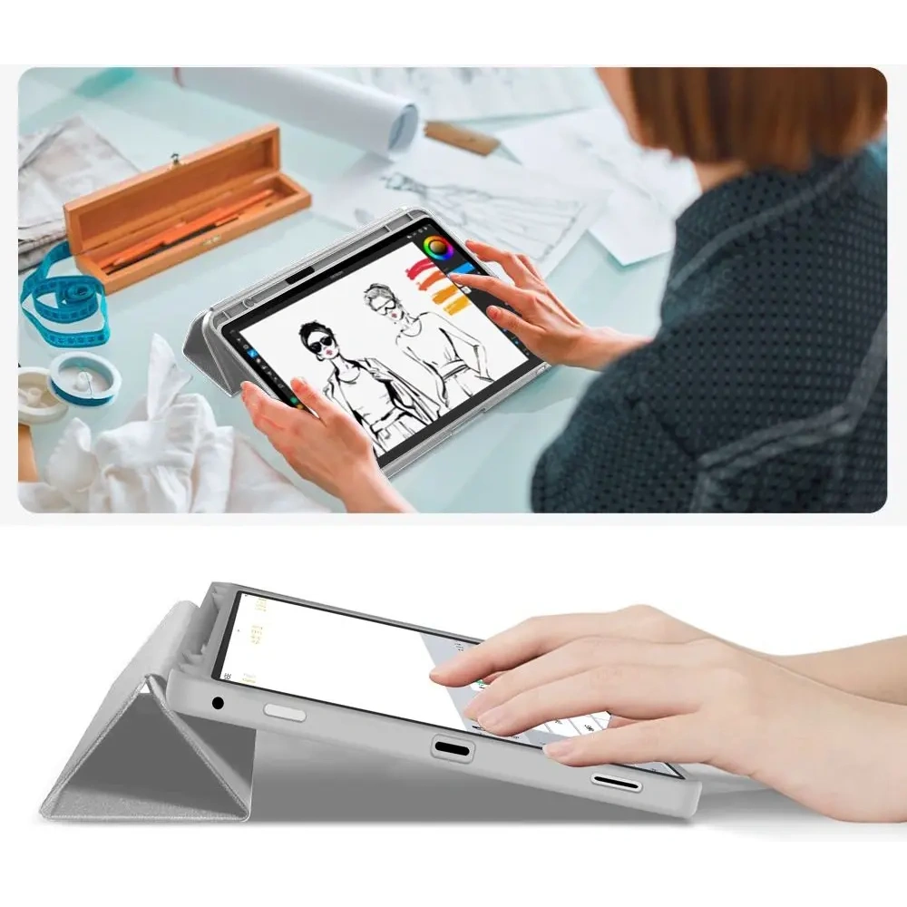 Etui Tech-Protect SmartCase Pen do Samsung Galaxy Tab S9 11.0 / S9 FE / S10 FE / S10 Lite 10.9 X710 / X716b / X510 / X516b / X520 / X526 / X400 / X406b Grey