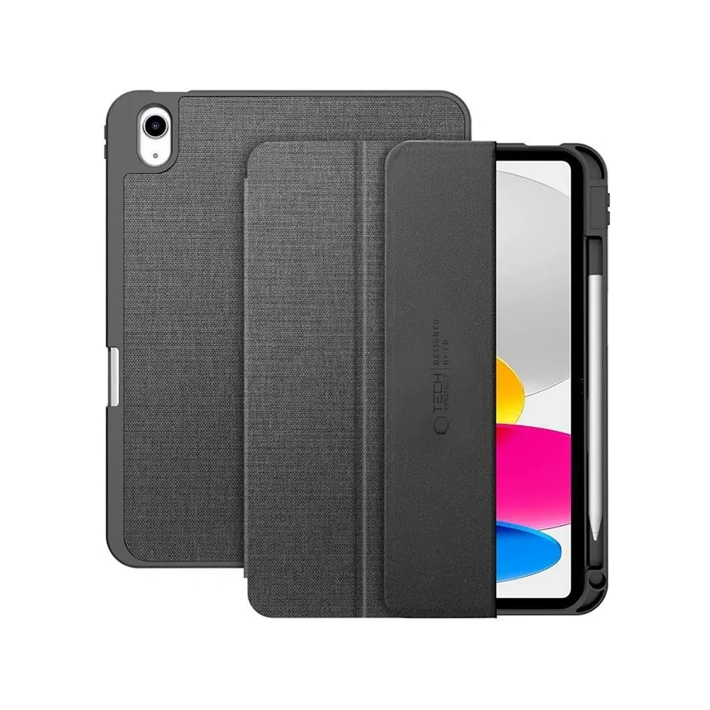 Etui Tech-Protect SmartCase Pen Canvas do Apple iPad 10.9" 2022 / 11" 2025  Charcoal Grey