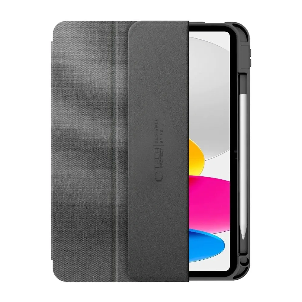 Etui Tech-Protect SmartCase Pen Canvas do Apple iPad 10.9" 2022 / 11" 2025  Charcoal Grey