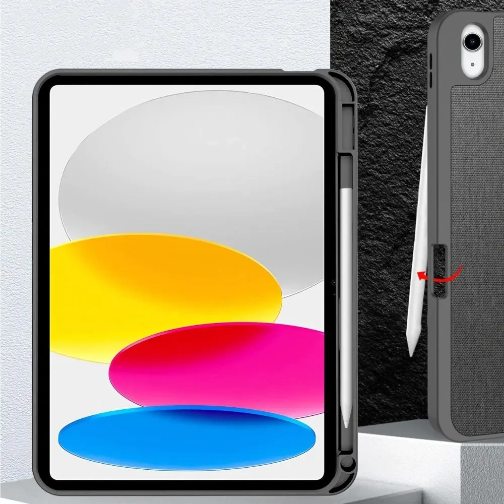 Etui Tech-Protect SmartCase Pen Canvas do Apple iPad 10.9" 2022 / 11" 2025  Charcoal Grey
