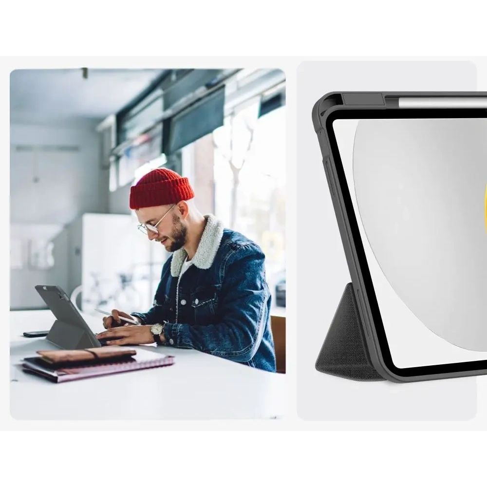 Etui Tech-Protect SmartCase Pen Canvas do Apple iPad 10.9" 2022 / 11" 2025  Charcoal Grey