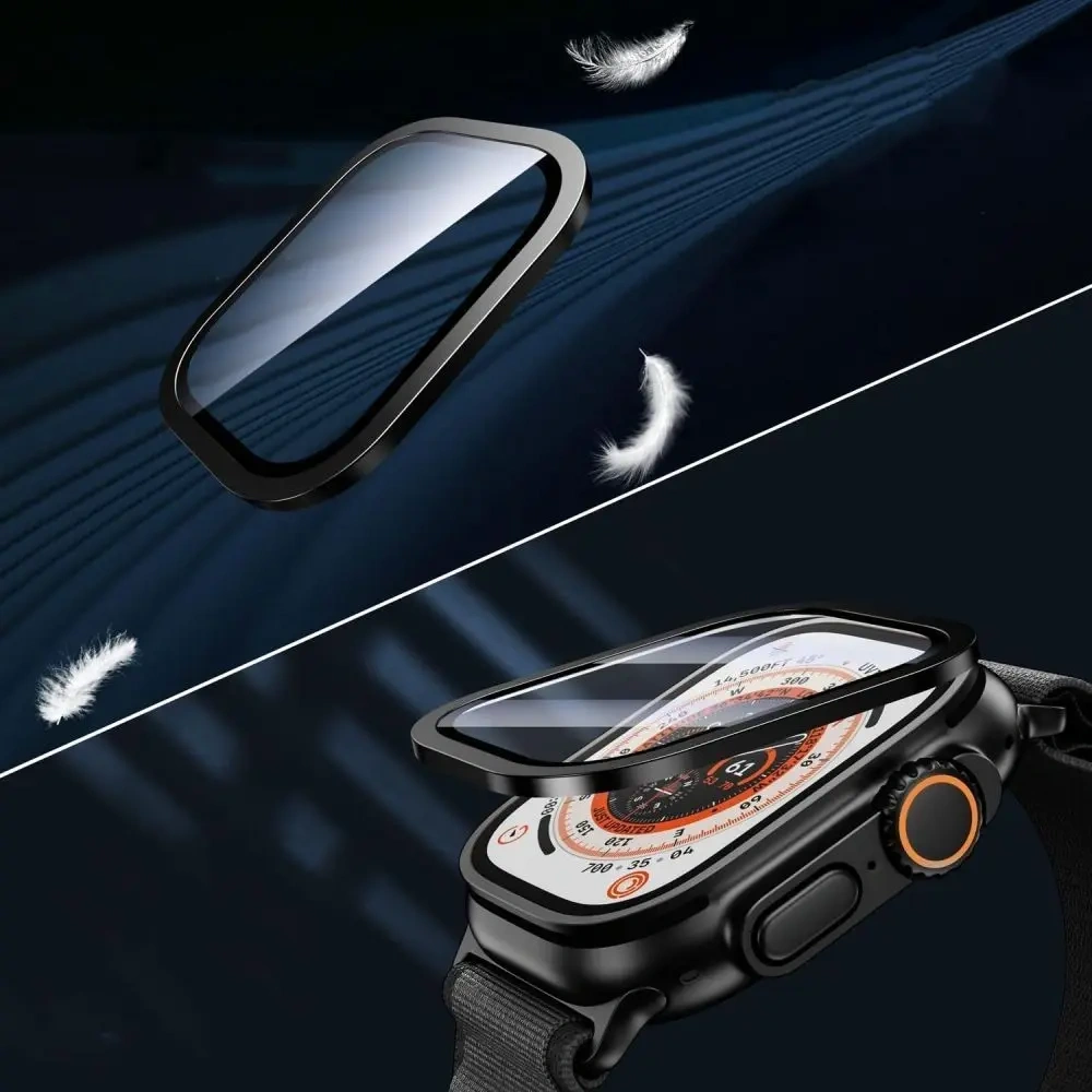 Szkło hartowane Tech-Protect Glass Ring do Apple Watch Ultra 1 / 2 49mm Titanium [2 PACK]