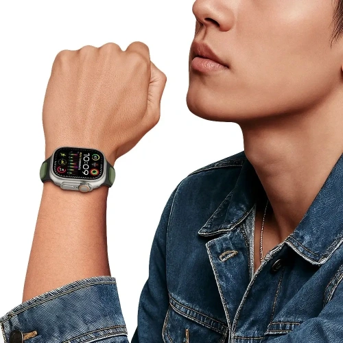 Pasek Tech-Protect IconBand Line do Apple Watch 8 / 9 / 10 / 11 / SE / Ultra 44/45/46/49mm Black/orange