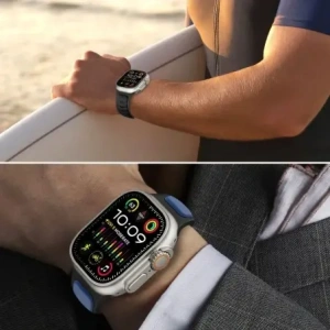 Pasek Tech-Protect IconBand Line do Apple Watch 8 / 9 / 10 / 11 / SE / Ultra 44/45/46/49mm Black/orange