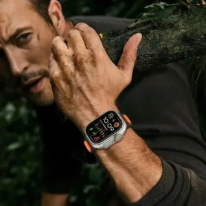 Pasek Tech-Protect IconBand Line do Apple Watch 8 / 9 / 10 / 11 / SE / Ultra 44/45/46/49mm Grey/orange