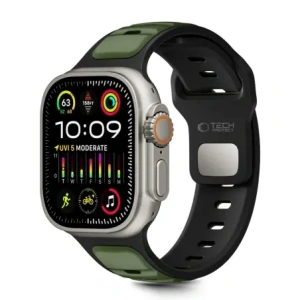 Pasek Tech-Protect IconBand Line do Apple Watch 8 / 9 / 10 / 11 / SE / Ultra 44/45/46/49mm Black/green