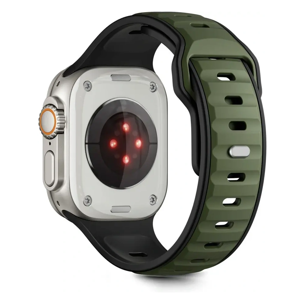 Pasek Tech-Protect IconBand Line do Apple Watch 8 / 9 / 10 / 11 / SE / Ultra 44/45/46/49mm Black/green