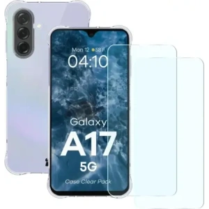 Elastyczne etui + 2x szkło hartowane Bizon Case Clear Pack do Samsung Galaxy A17 5G