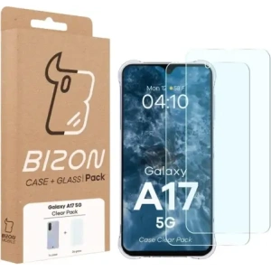 Elastyczne etui + 2x szkło hartowane Bizon Case Clear Pack do Samsung Galaxy A17 5G