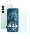 Elastyczne etui + 2x szkło hartowane Bizon Case Clear Pack do Samsung Galaxy S25 FE