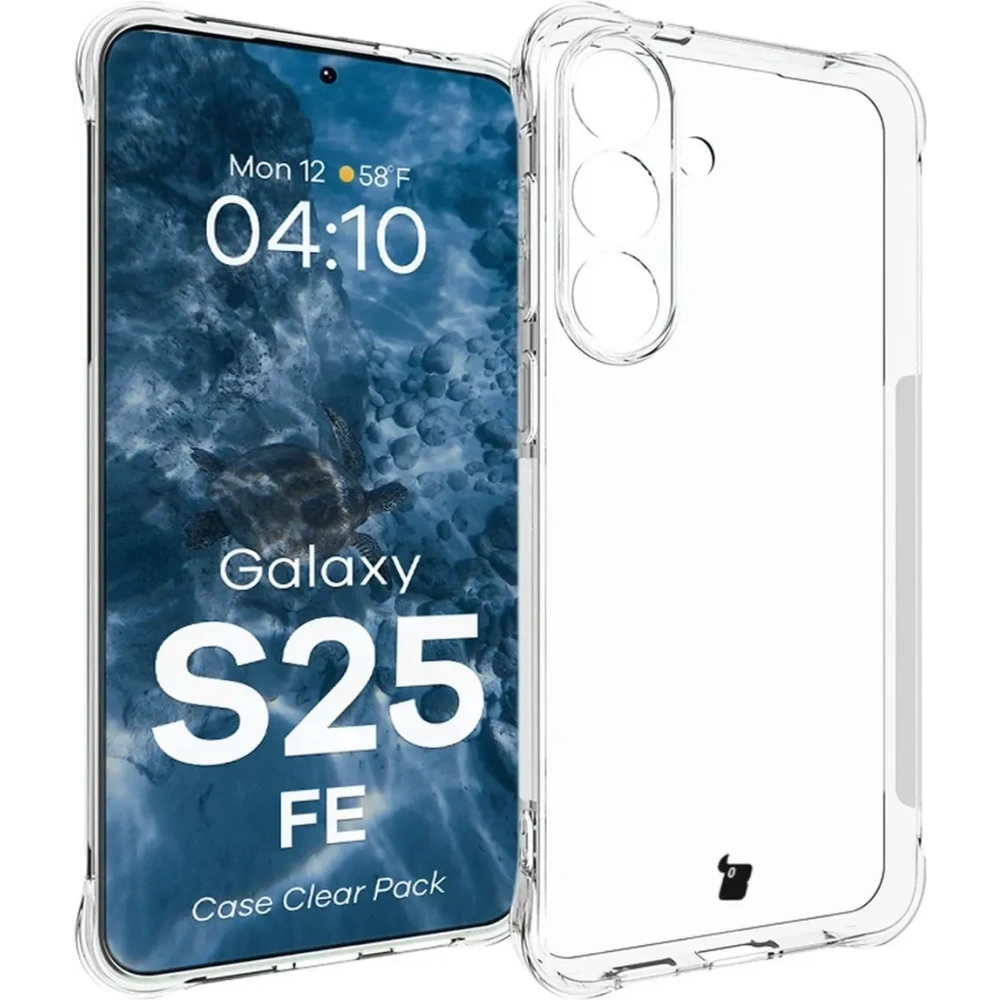 Elastyczne etui + 2x szkło hartowane Bizon Case Clear Pack do Samsung Galaxy S25 FE