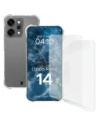 Elastyczne etui + 2x folia na ekran Bizon Case Clear Pack do Oppo Reno 14