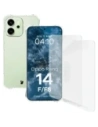 Elastyczne etui + 2x folia na ekran Bizon Case Clear Pack do Oppo Reno 14 F / FS
