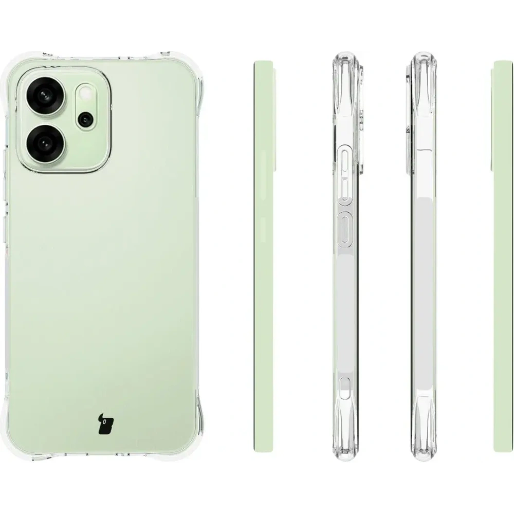 Elastyczne etui + 2x folia na ekran Bizon Case Clear Pack do Oppo Reno 14 F / FS