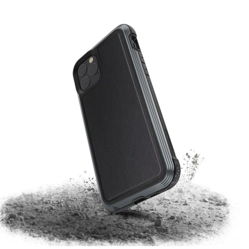 Kup X-Doria Apple Aluminiumhülle Defense Lux iPhone 11 Pro (Falltest 3m) (Schwarzes Leder) - XDR011BLK - {ean13} - Sklep Home Screen