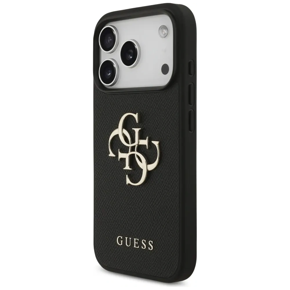 Etui Guess Grained Big 4G & Classic Logo do Apple iPhone 17 Pro czarny