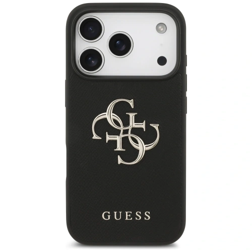 Etui Guess Grained Big 4G & Classic Logo do Apple iPhone 17 Pro czarny