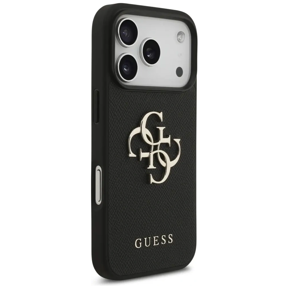 Etui Guess Grained Big 4G & Classic Logo do Apple iPhone 17 Pro czarny