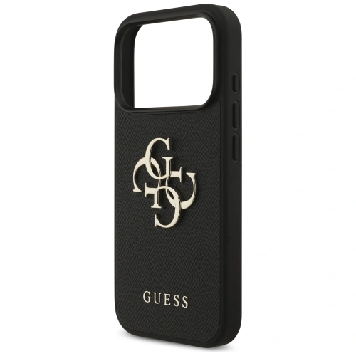 Etui Guess Grained Big 4G & Classic Logo do Apple iPhone 17 Pro czarny