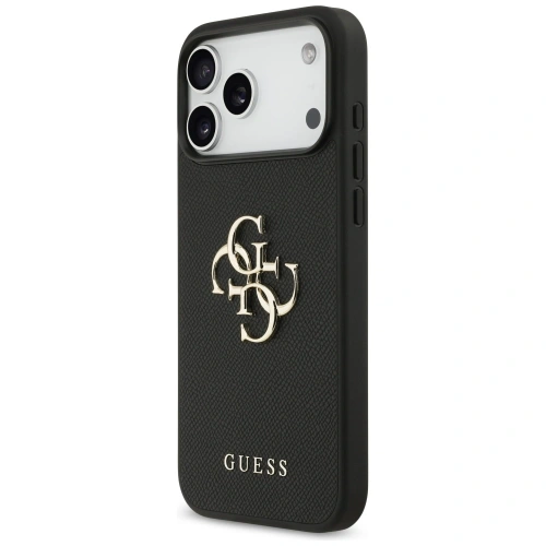Etui Guess Grained Big 4G & Classic Logo do Apple iPhone 17 Pro Max czarny