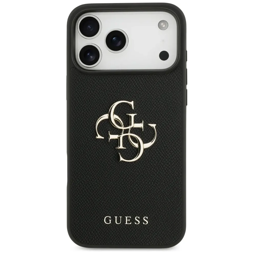 Etui Guess Grained Big 4G & Classic Logo do Apple iPhone 17 Pro Max czarny