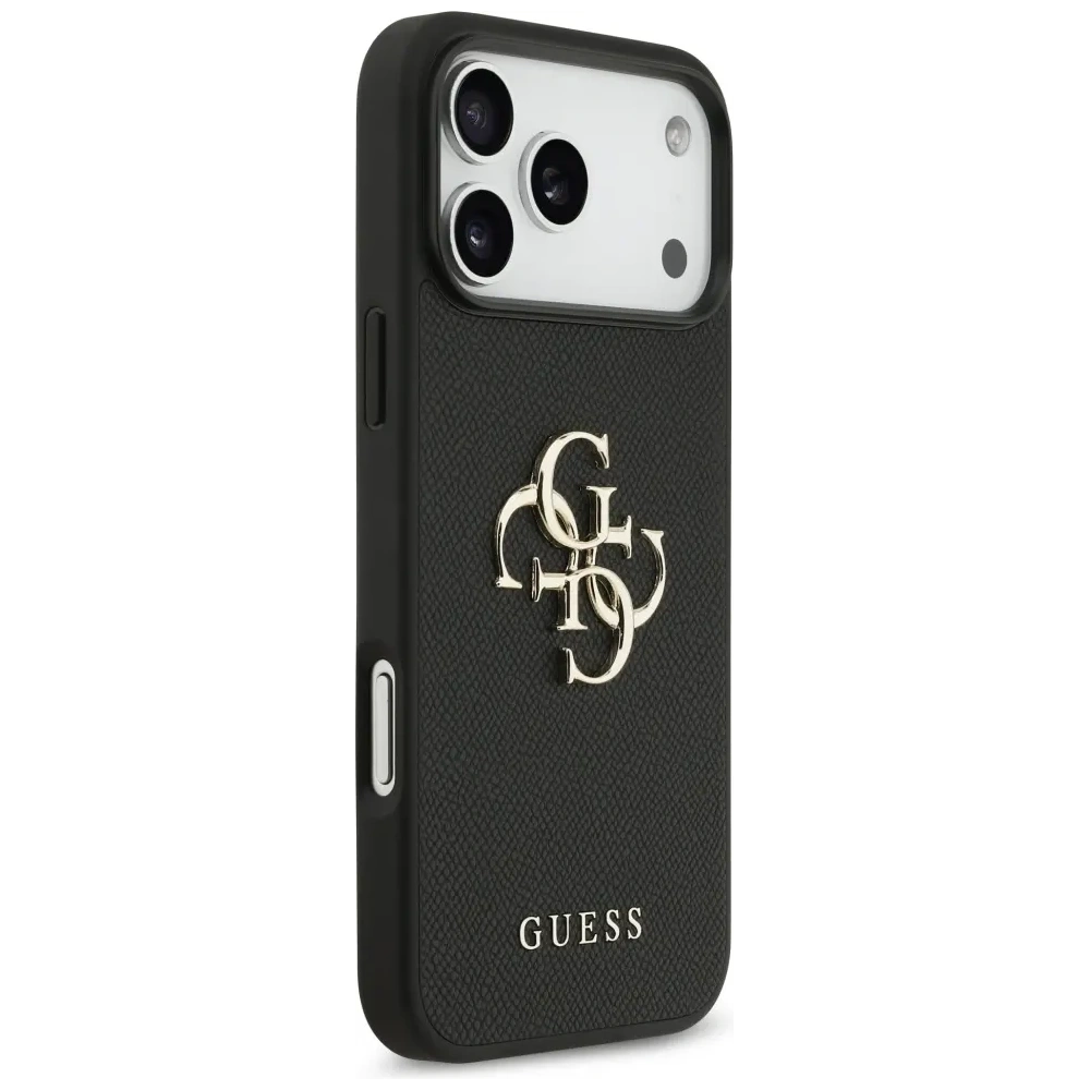 Etui Guess Grained Big 4G & Classic Logo do Apple iPhone 17 Pro Max czarny