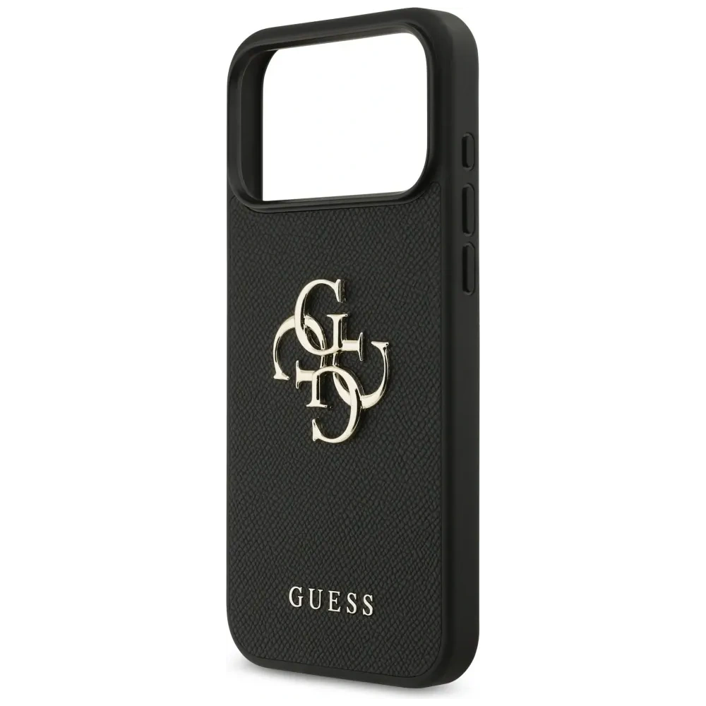 Etui Guess Grained Big 4G & Classic Logo do Apple iPhone 17 Pro Max czarny