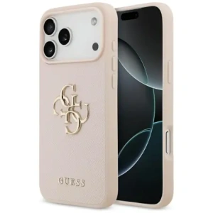Etui Guess Grained Big 4G & Classic Logo do Apple iPhone 17 Pro Max różowy