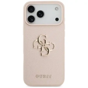Etui Guess Grained Big 4G & Classic Logo do Apple iPhone 17 Pro Max różowy