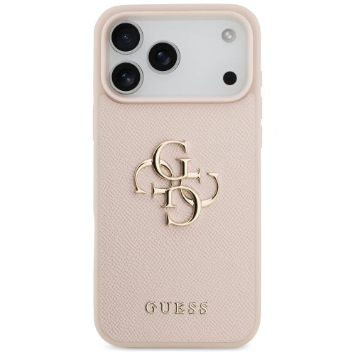 Etui Guess Grained Big 4G & Classic Logo do Apple iPhone 17 Pro Max różowy