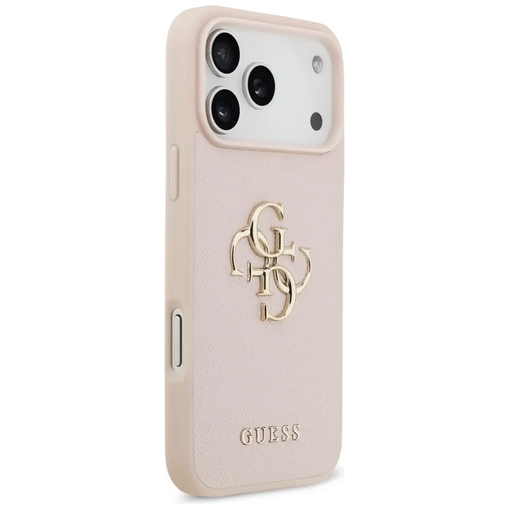 Etui Guess Grained Big 4G & Classic Logo do Apple iPhone 17 Pro Max różowy