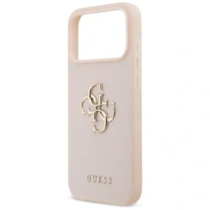 Etui Guess Grained Big 4G & Classic Logo do Apple iPhone 17 Pro Max różowy