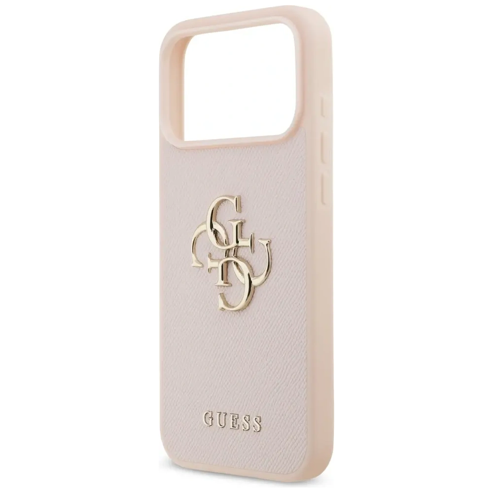 Etui Guess Grained Big 4G & Classic Logo do Apple iPhone 17 Pro Max różowy