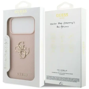 Etui Guess Grained Big 4G & Classic Logo do Apple iPhone 17 Pro Max różowy