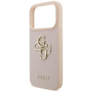 Etui Guess Grained Big 4G & Classic Logo do Apple iPhone 17 Pro różowy