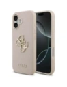 Etui Guess Grained Big 4G & Classic Logo do Apple iPhone 17 różowy