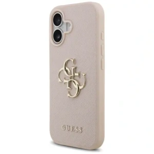 Etui Guess Grained Big 4G & Classic Logo do Apple iPhone 17 różowy