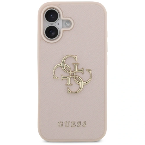 Etui Guess Grained Big 4G & Classic Logo do Apple iPhone 17 różowy