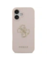 Etui Guess Grained Big 4G & Classic Logo do Apple iPhone 17 różowy
