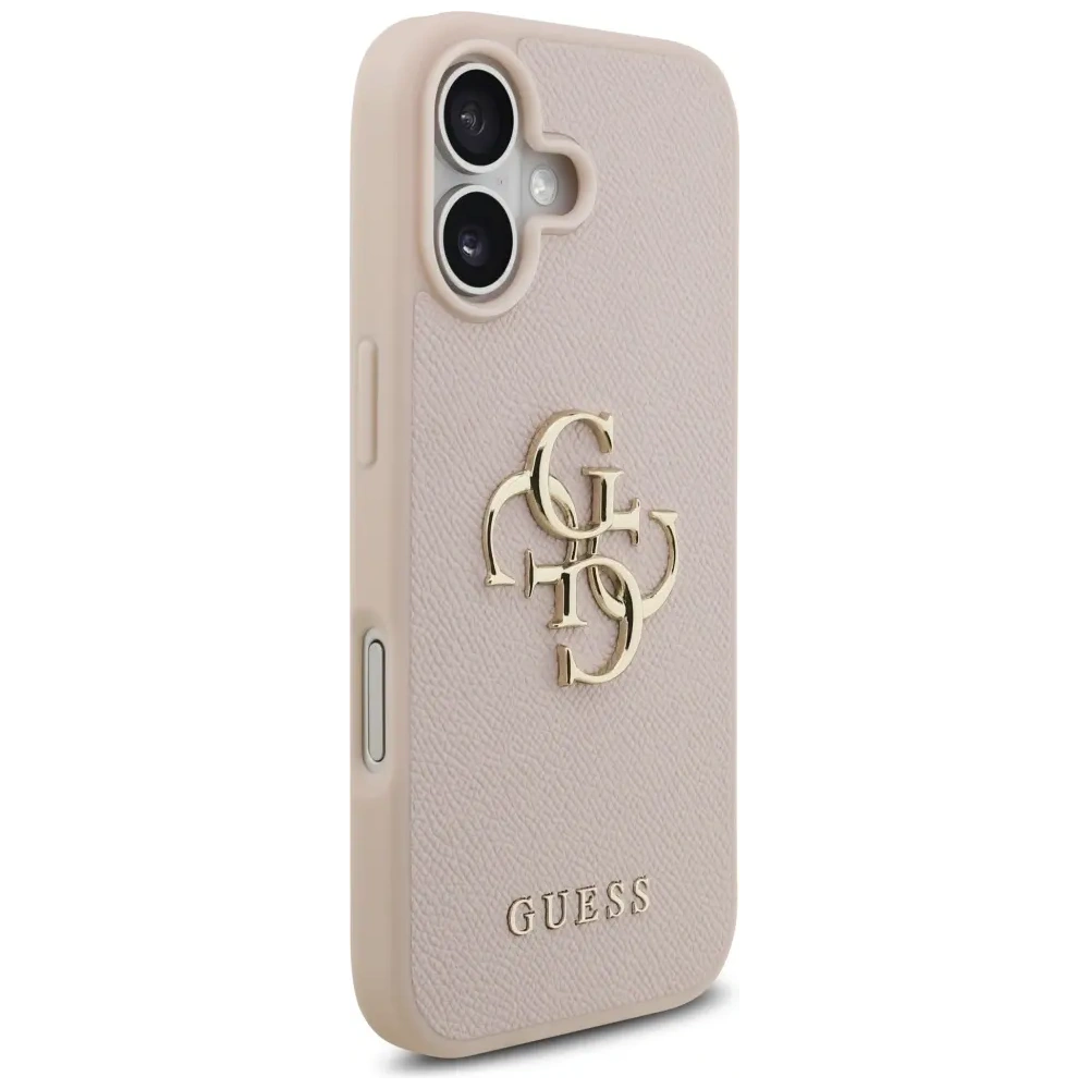Etui Guess Grained Big 4G & Classic Logo do Apple iPhone 17 różowy