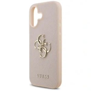 Etui Guess Grained Big 4G & Classic Logo do Apple iPhone 17 różowy