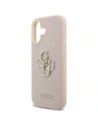 Etui Guess Grained Big 4G & Classic Logo do Apple iPhone 17 różowy