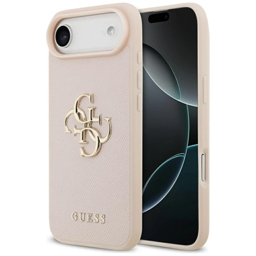 Etui Guess Grained Big 4G & Classic Logo do Apple iPhone Air różowy