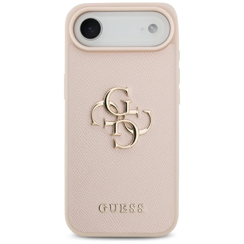 Etui Guess Grained Big 4G & Classic Logo do Apple iPhone Air różowy