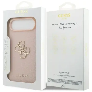 Etui Guess Grained Big 4G & Classic Logo do Apple iPhone Air różowy
