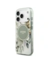 Etui Guess IML Flower & Tonal Circle MagSafe do Apple iPhone 17 Pro zielony
